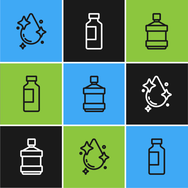 设线水滴大瓶，装清水图片下载