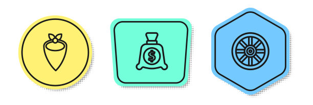 套行牛仔头巾、钱袋和旧木包图片下载