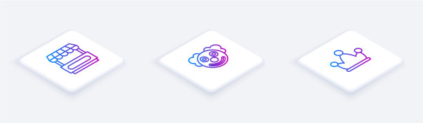 设定等距线的快街餐车小丑图片下载