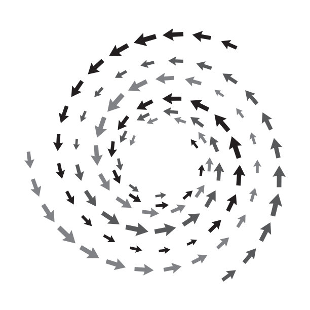 箭在螺旋。可以作为图标或标志使用。图片下载