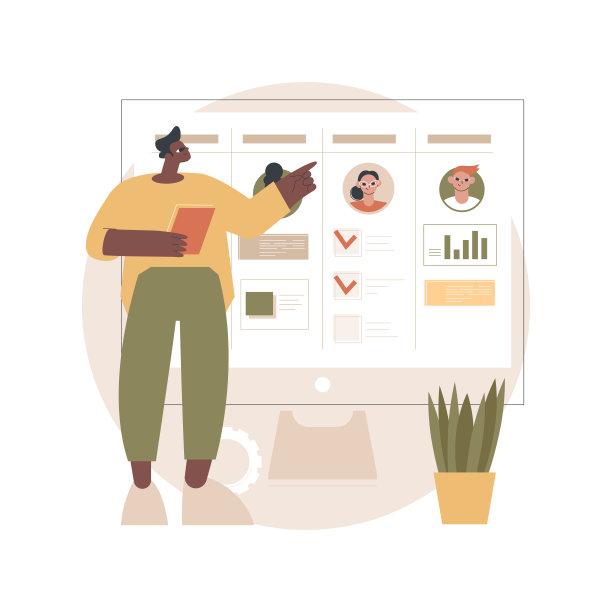 看板抽象概念矢量图。图片下载