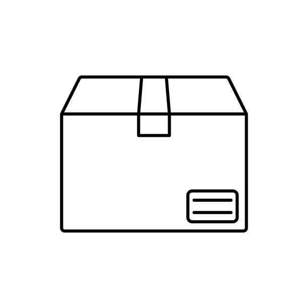 快递箱图标，包裹矢量插画图片下载
