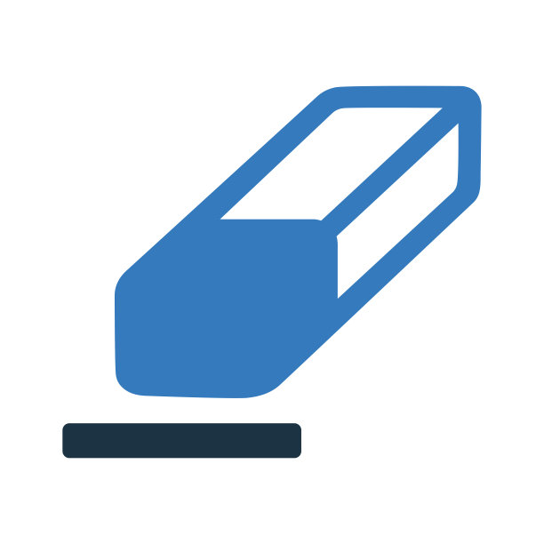 橡皮擦、橡胶图标。简单的可编辑矢量设计孤立在一个白色的背景。图片下载