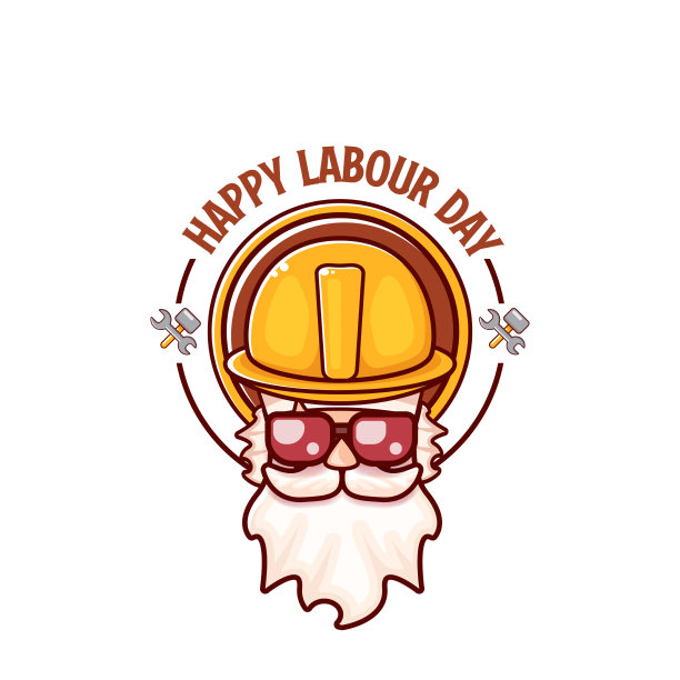 劳动节快乐标志标签或邮票附有图片下载