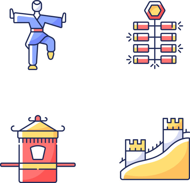 传统中国RGB颜色图标集图片下载