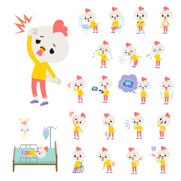 一组受伤和生病的鸟男孩图片下载