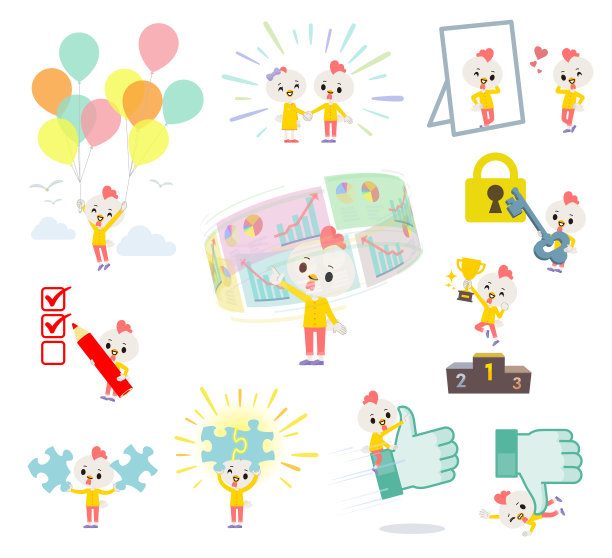 一套小鸟男孩的成功和积极图片下载