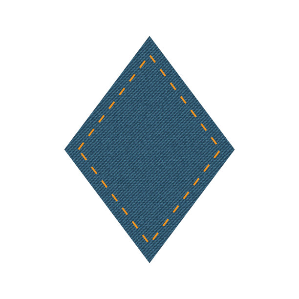蓝色牛仔布设计与菱形与缝合图片下载