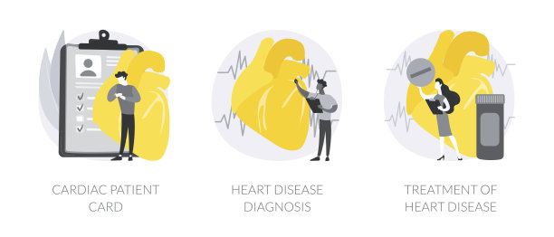 心脏病抽象概念矢量图。图片下载