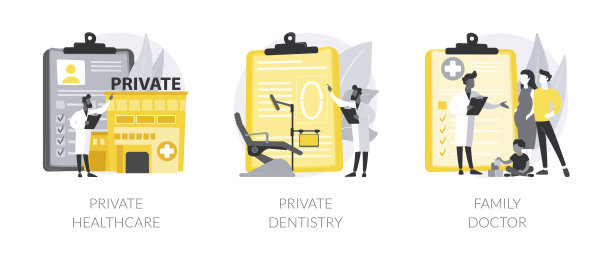 医疗保险抽象概念矢量插图。图片下载