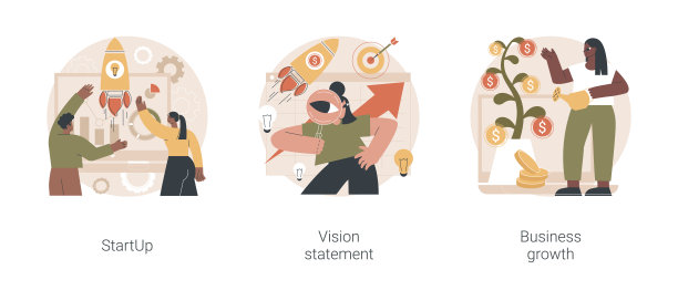 商业理念抽象概念矢量插图。图片下载