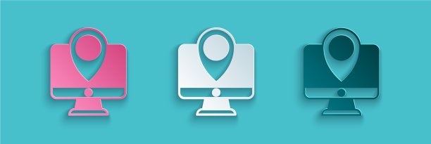 电脑显示器用剪纸和折叠地图用图片下载