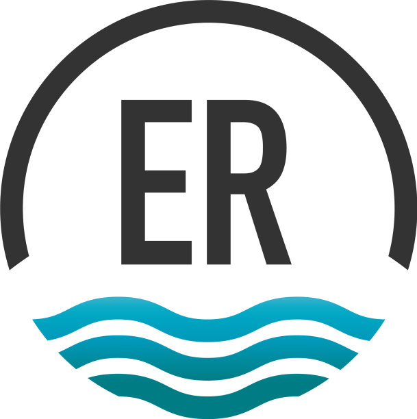 首字母er创意圈沙滩和太阳图片下载