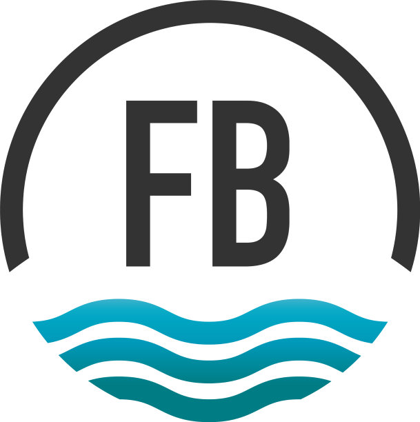 首字母fb创意圈沙滩和太阳图片下载