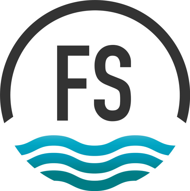 首字母fs创意圈沙滩和太阳图片下载