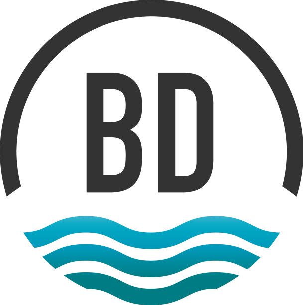 首字母bd创意圈海滩和太阳图片下载