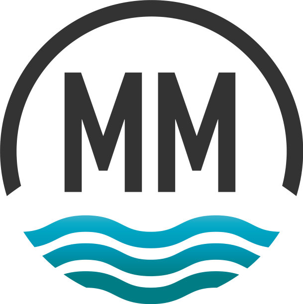 首字母mm创意圈沙滩和太阳图片下载