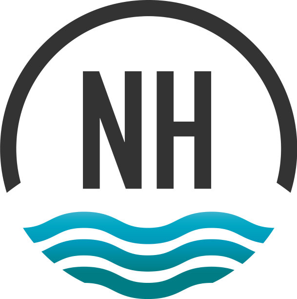 首字母nh创意圈海滩和太阳图片下载