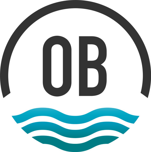 首字母ob创意圈海滩和太阳图片下载