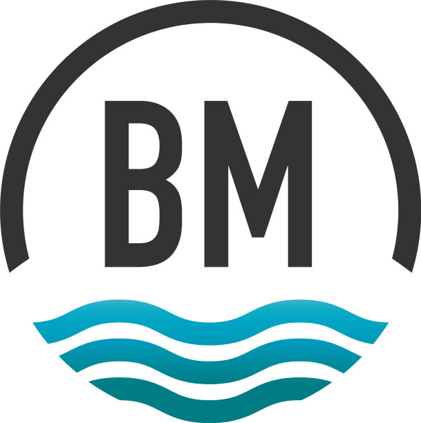 首字母bm创意圈海滩和太阳图片下载