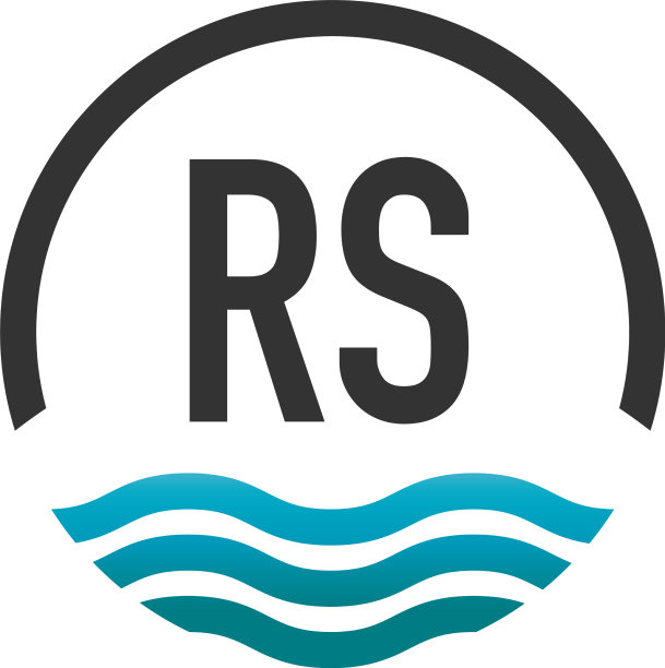 首字母rs创意圈沙滩和太阳图片下载