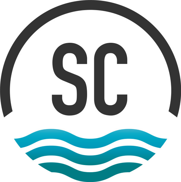 首字母sc创意圈沙滩和太阳图片下载