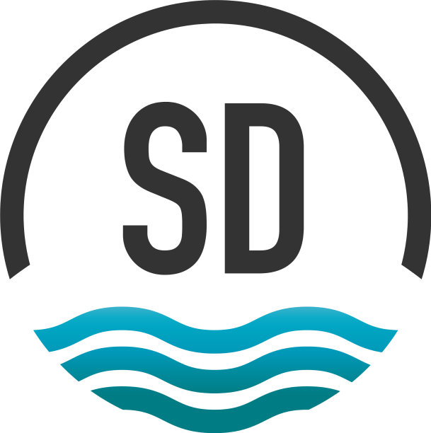 首字母sd创意圈海滩和太阳图片下载