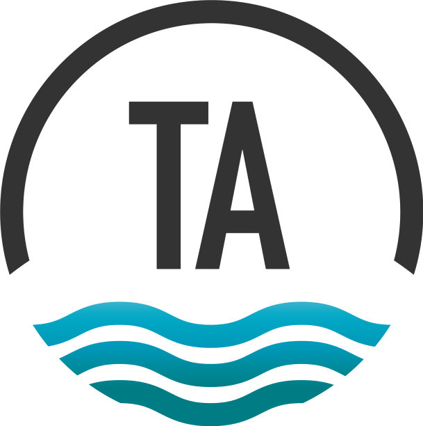 首字母ta创意圈沙滩和太阳图片下载