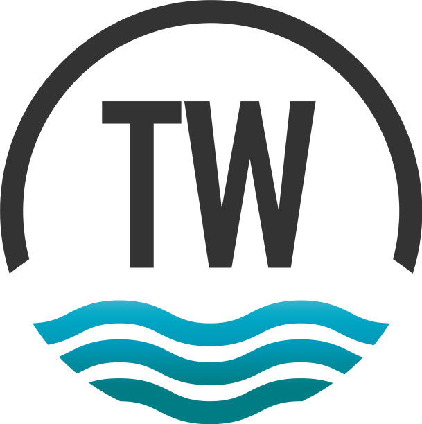 首字母tw创意圈海滩和太阳图片下载