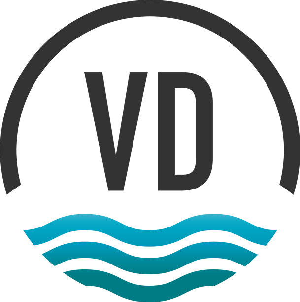 首字母vd创意圈海滩和太阳图片下载