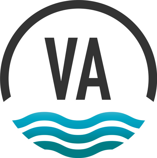 首字母va创意圈沙滩和太阳图片下载