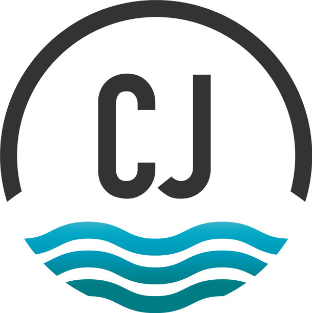 首字母cj创意圈海滩和太阳图片下载