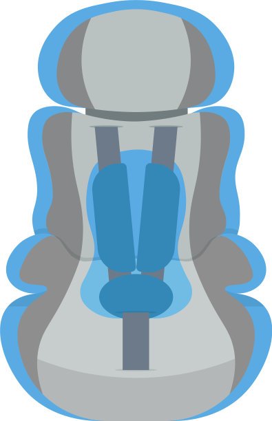 巴卡尔座椅卡通扁平安全底座图片下载