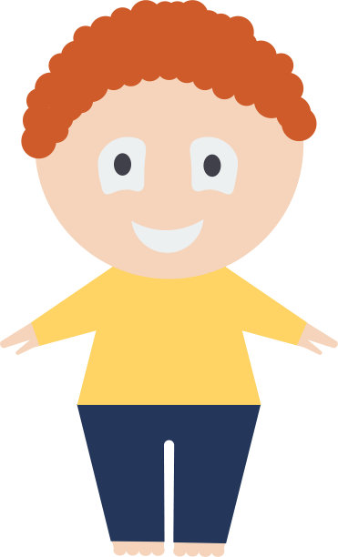 可爱的卡通男孩孤立在白色背景图片下载