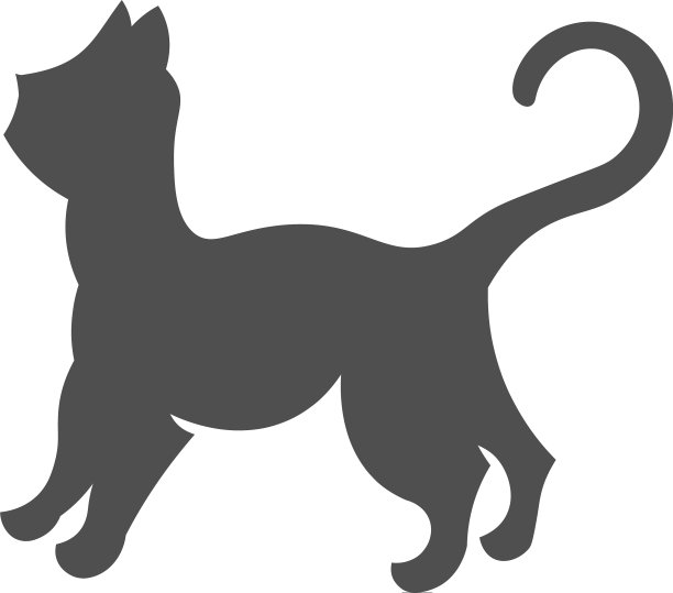 猫标志孤立在白色背景图片下载