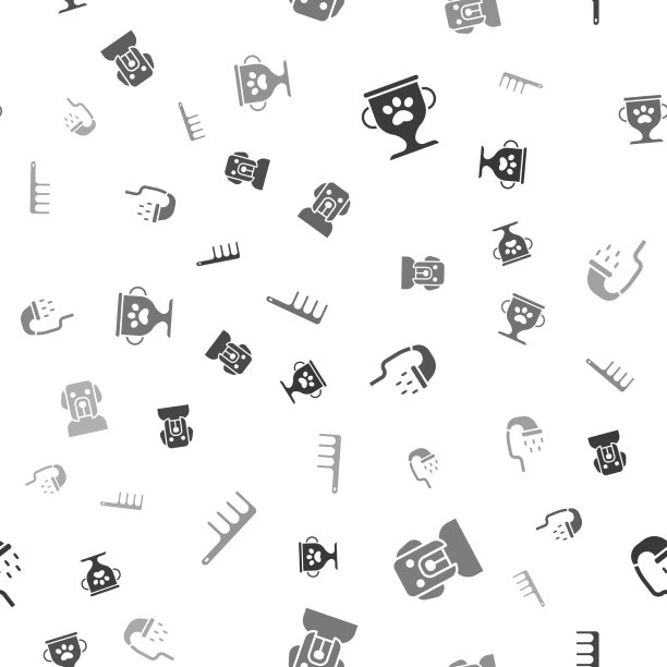 设置宠物奖狗淋浴器和狗毛刷图片下载