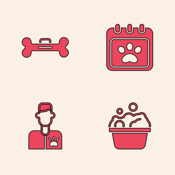 设宠物洗澡狗骨日历梳洗和图片下载