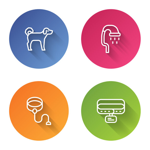 设线狗宠物淋浴可伸缩绳牵引图片下载