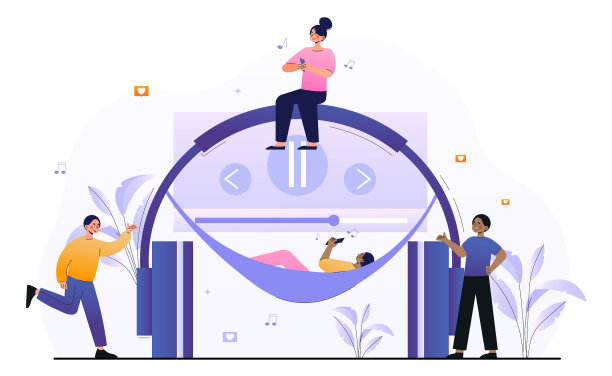 男性和女性角色都很喜欢倾听图片下载