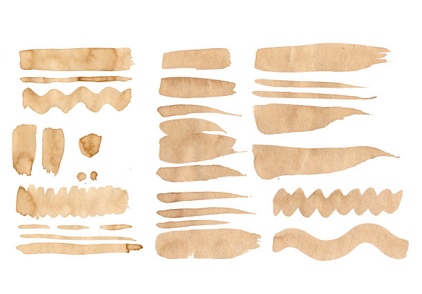 咖啡或茶的褐色斑点。图片下载