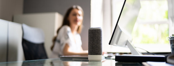 语音助手和控制。扬声器装置图片下载