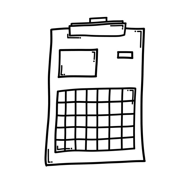 日历涂鸦图标素描手绘图片下载