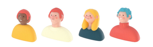 3D亮人肖像集图片下载