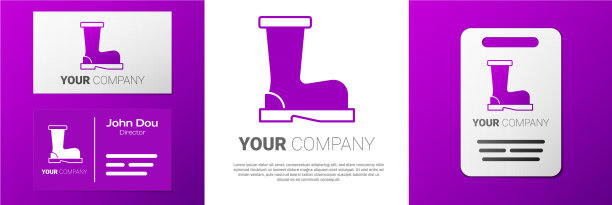 标志型消防靴图标孤立在白色图片下载