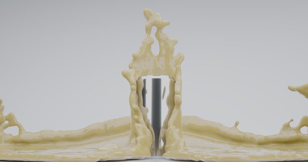 铝罐周围的果汁喷溅3d渲染图片下载