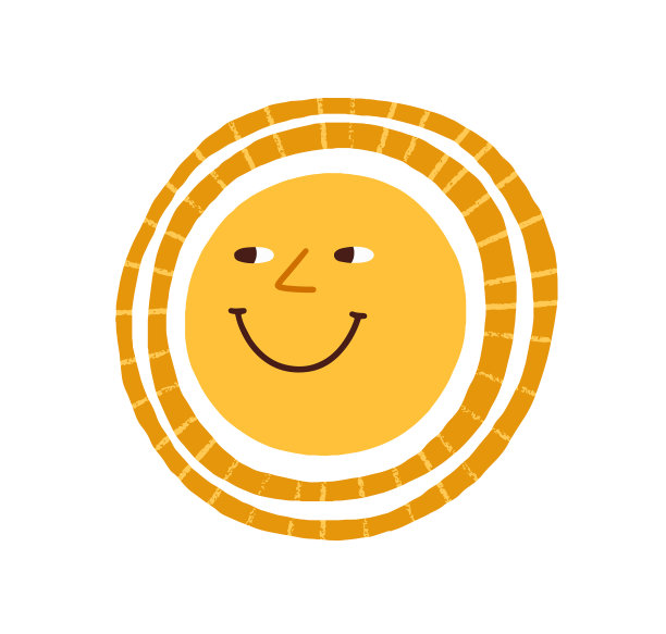 可爱有趣的微笑太阳快乐炎热的夏天天气图片下载