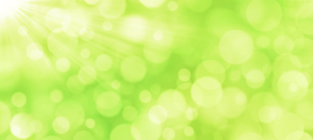 摘要绿色模糊灯光横幅背景图片下载