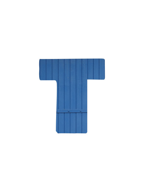 用旧蓝木头制成的字母表中的字母T图片下载