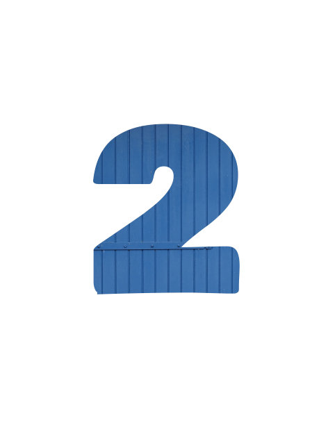 用旧蓝木头制成的字母表的第二名图片下载