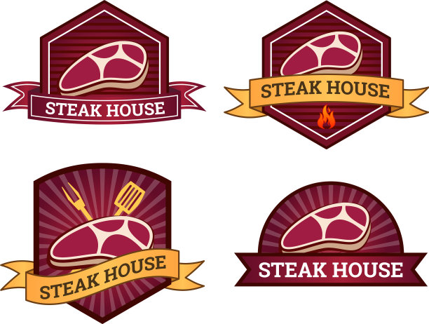 设置牛排馆标志模板图片下载